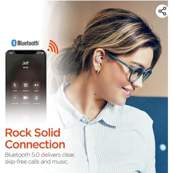 TRUE WIRELESS EARBUDS BLUETOOTH ACTIVE USB-C HYPERGEAR PINK WATERPROOF WITH CASE - Picture 3 of 8